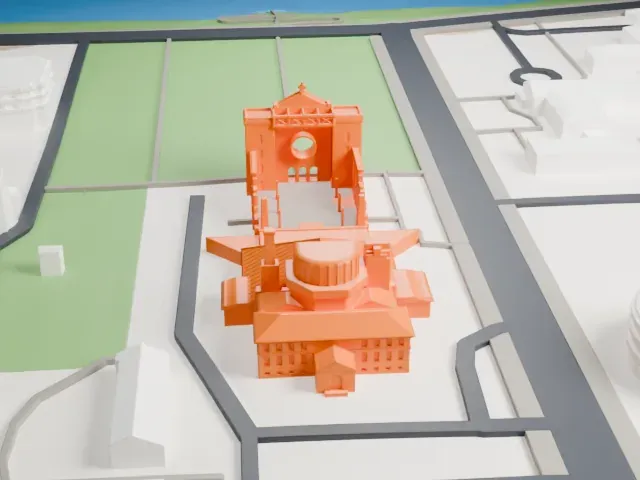 St. Boniface Cathedral model, East view