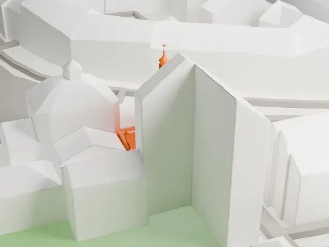 St. Casimir Church (Warsaw) model, East view