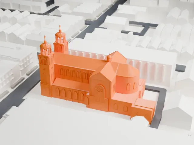 St. Casimir's Roman Catholic Church, Newark model, North view