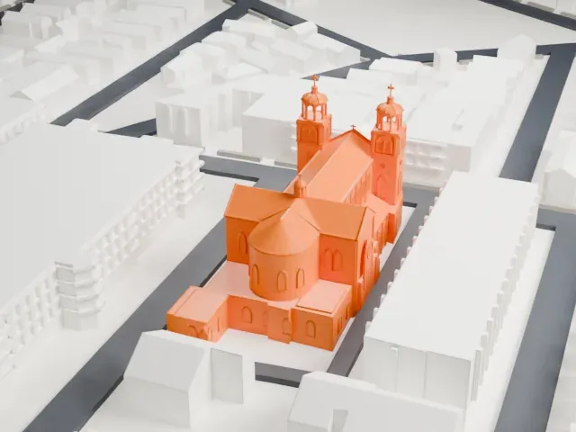 St. Casimir's Roman Catholic Church, Newark model, West view
