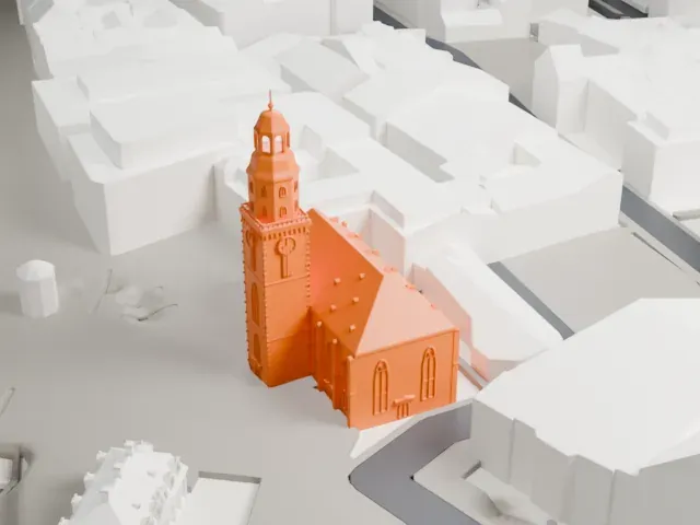 St. Catherine's Church, Frankfurt model, West view