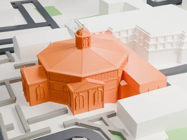 St. Clare's Church, Staten Island model, North view