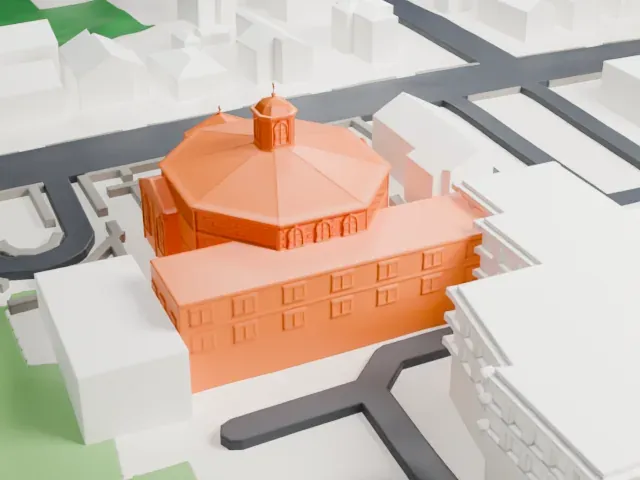 St. Clare's Church, Staten Island model, West view
