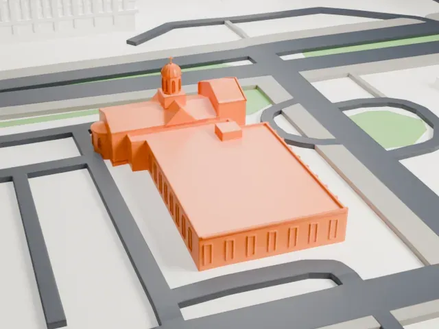 St. Clement of Ohrid Macedonian Orthodox Cathedral model, North view