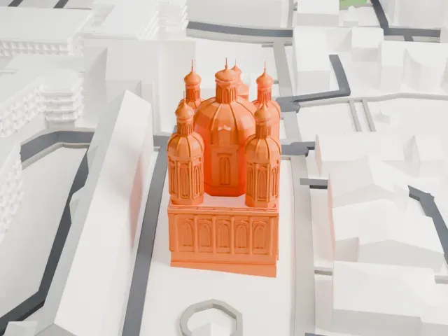 St Clement's Church, Moscow model, East view