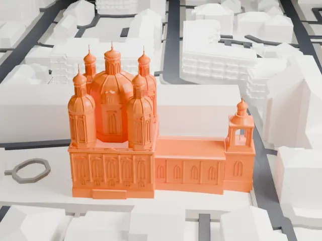 St Clement's Church, Moscow model, North view