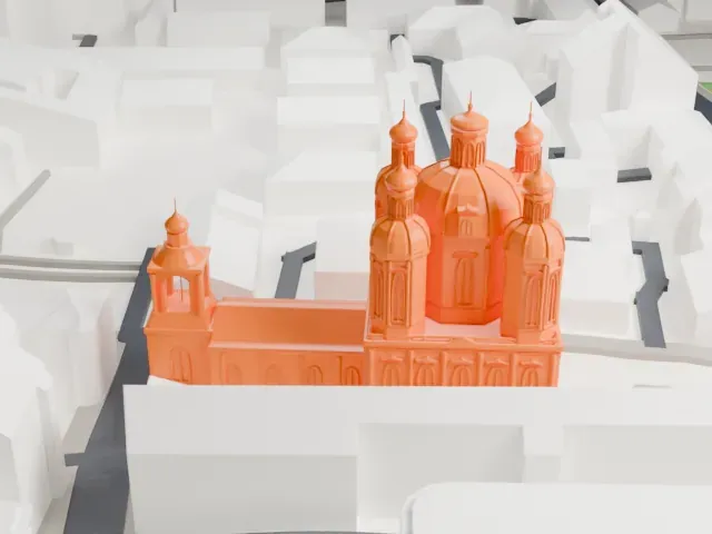 St Clement's Church, Moscow model, South view