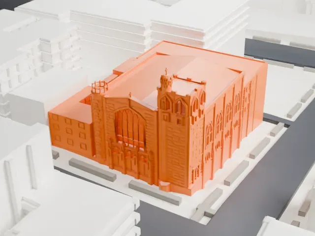 St. Elizabeth Church model, East view