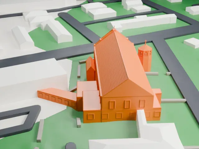 St. Francis of Assisi Cathedral, Metuchen model, East view