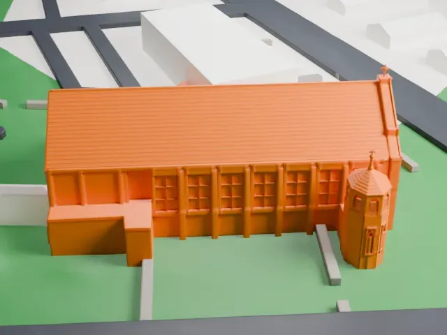 St. Francis of Assisi Cathedral, Metuchen model, North view