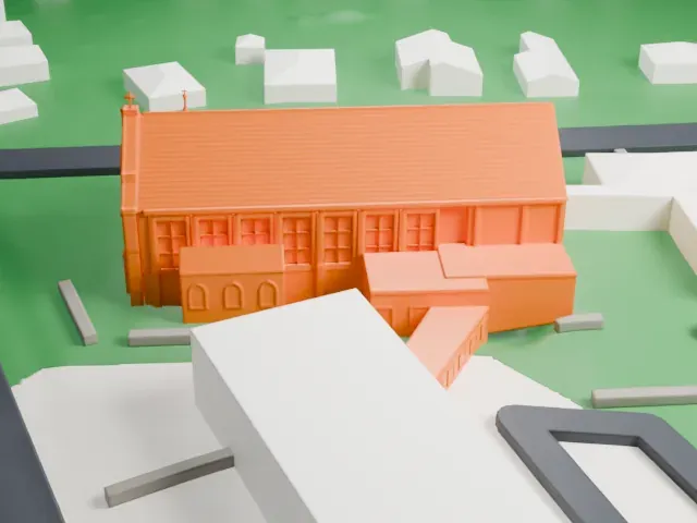 St. Francis of Assisi Cathedral, Metuchen model, South view