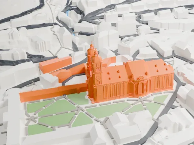 St. Gallen Cathedral model, North view
