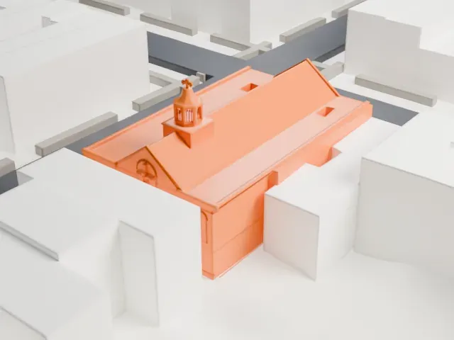 St. George Coptic Orthodox Church, Brooklyn model, East view