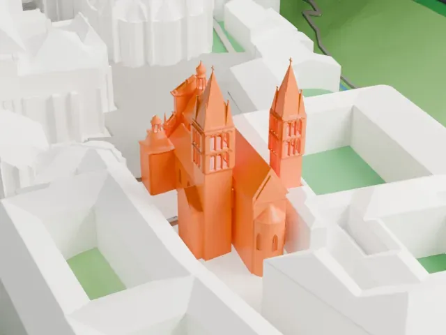 St. George's Basilica, Prague model, East view