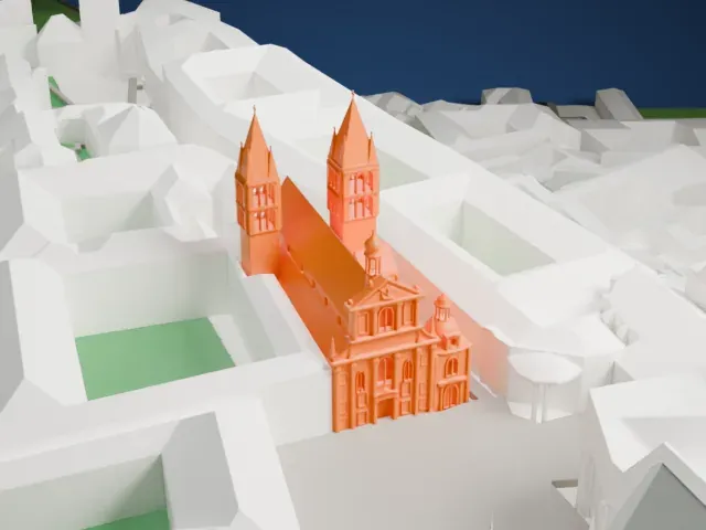 St. George's Basilica, Prague model, West view