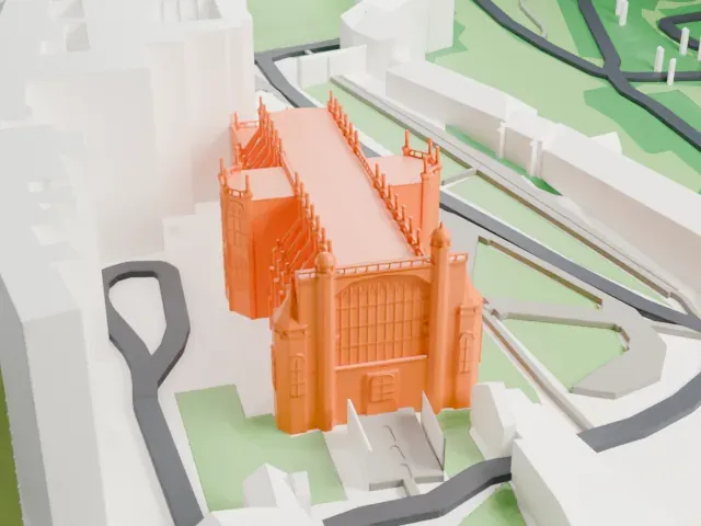 St George's Chapel, Windsor Castle model, West view