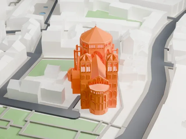 St. Gereon's Basilica model, East view