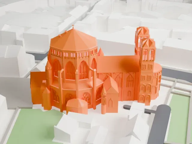 St. Gereon's Basilica model, South view