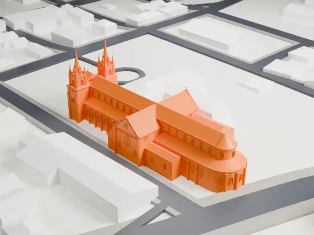 St. Hyacinth's Cathedral model, North view