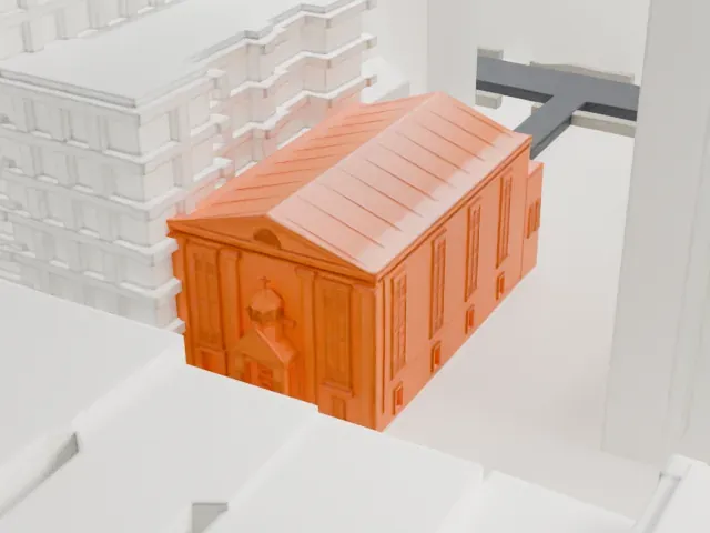 St. Illuminator's Armenian Apostolic Cathedral model, South view