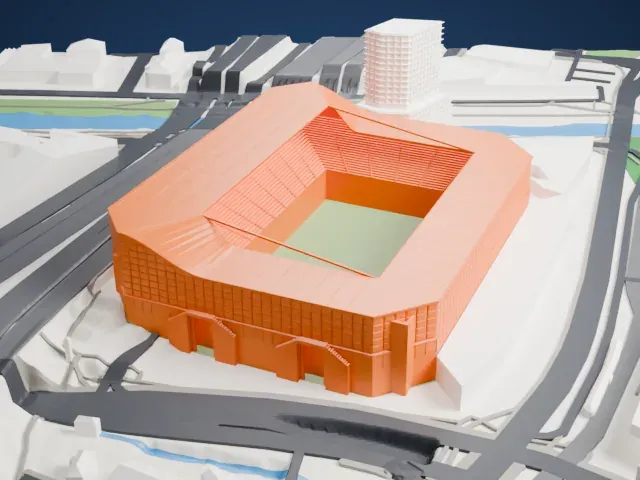 St. Jakob-Park model, West view