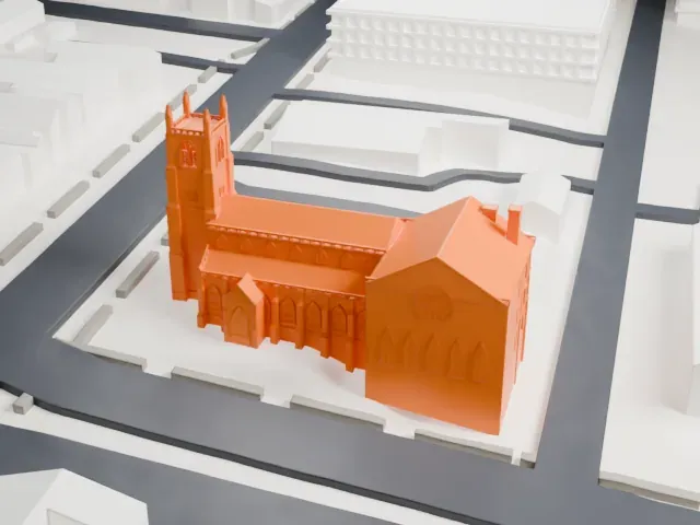 St. James' A. M. E. Church, Newark model, South view