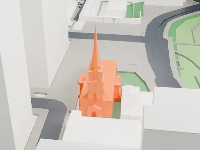 St James' Church, Sydney model, West view