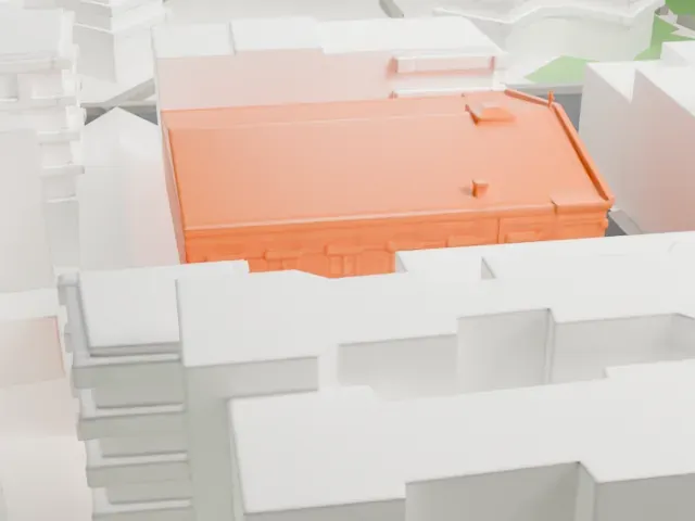 St. James Roman Catholic Church model, North view