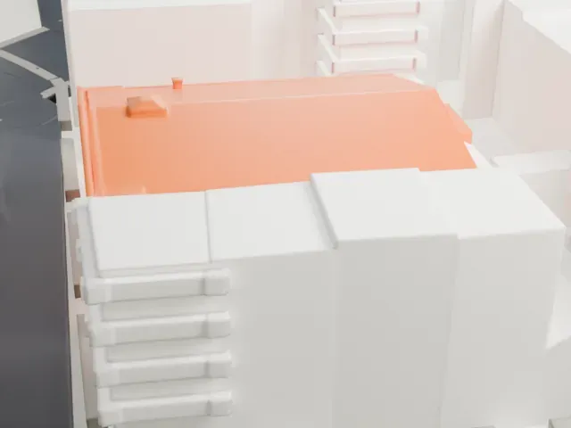 St. James Roman Catholic Church model, South view