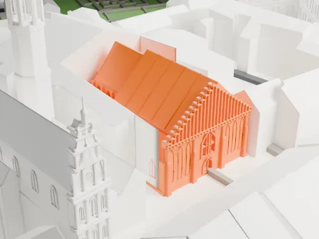St. John's Archcathedral, Warsaw model, West view