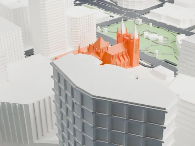 St John's Cathedral (Brisbane) model, East view