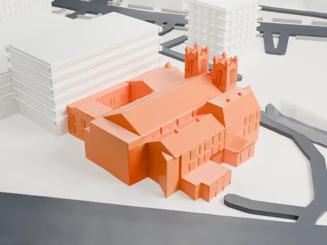 St. John's Church, Newark model, East view