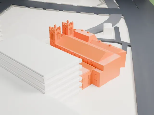 St. John's Church, Newark model, South view