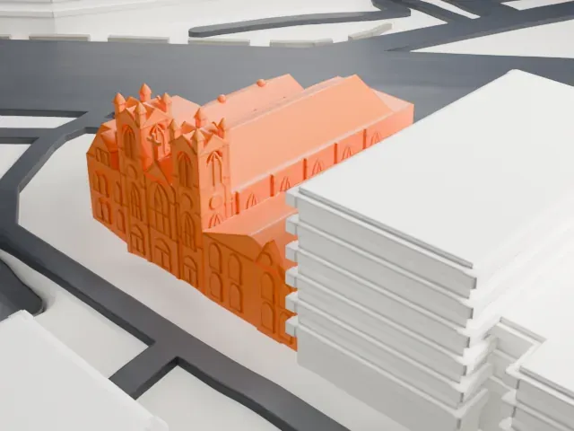 St. John's Church, Newark model, West view