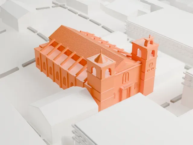 St John's Co-Cathedral model, West view