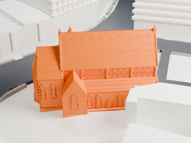 St. John's Protestant Episcopal Church, Yonkers model, North view