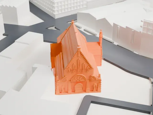 St. John's Protestant Episcopal Church, Yonkers model, West view