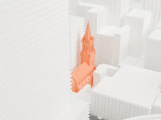 St. John the Baptist Church model, North view