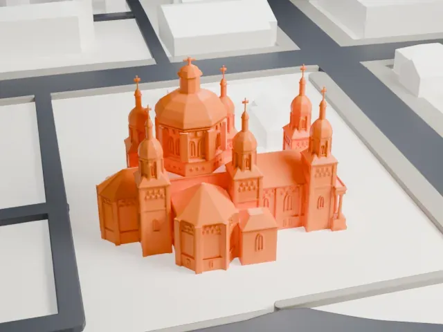 St. Josaphat Cathedral model, North view