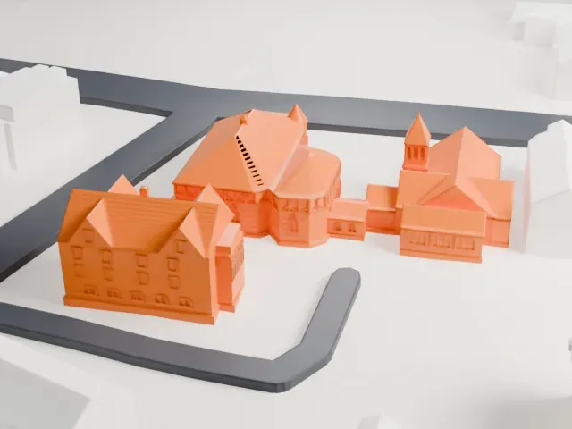 St. Luke's Chapel, Stamford model, East view