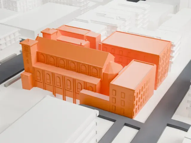 St. Luke's Church, Bronx model, East view