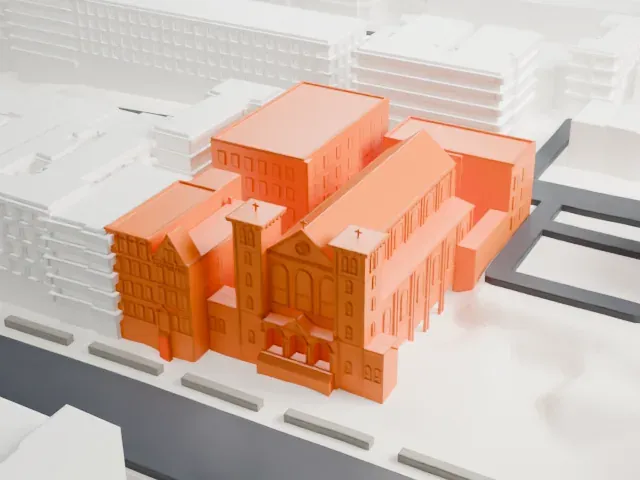 St. Luke's Church, Bronx model, South view