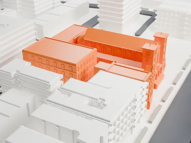 St. Luke's Church, Bronx model, West view