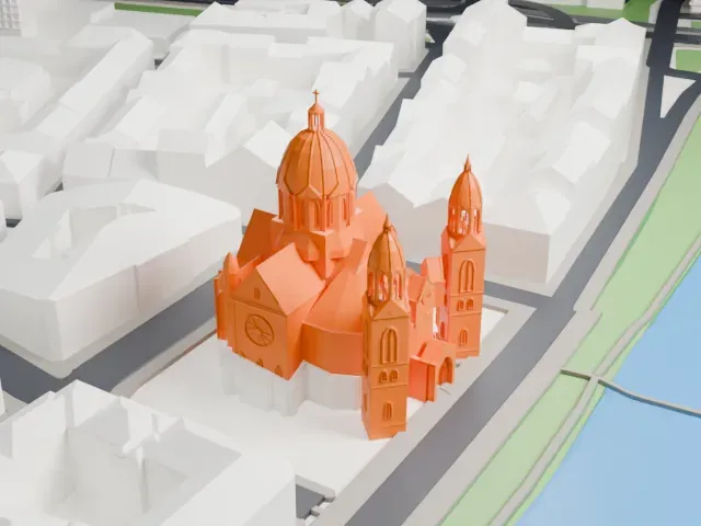 St. Luke's Church, Munich model, South view