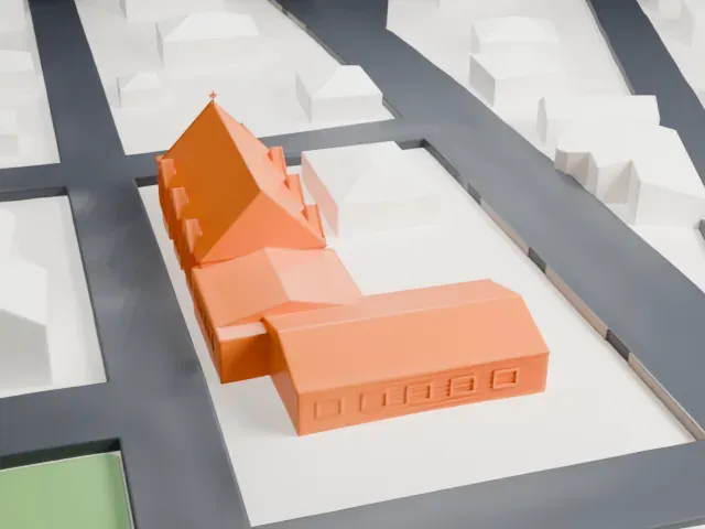 St. Luke's Protestant Episcopal Church, Sea Cliff model, East view