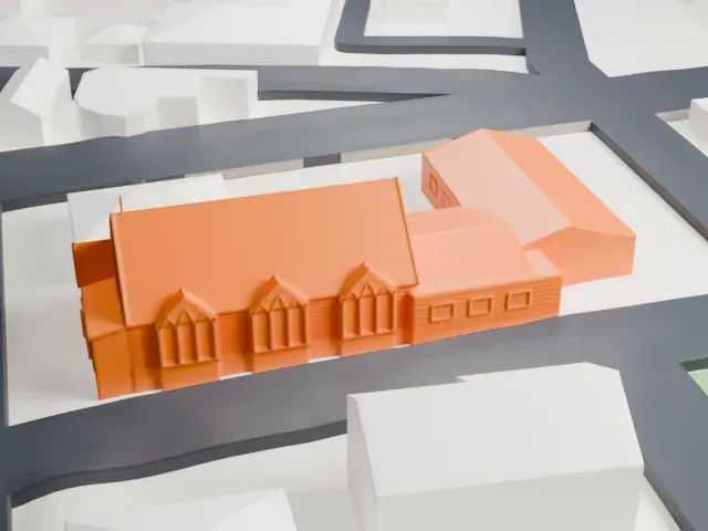 St. Luke's Protestant Episcopal Church, Sea Cliff model, South view