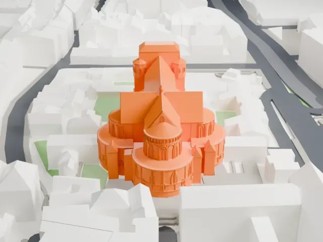 St. Maria im Kapitol model, East view