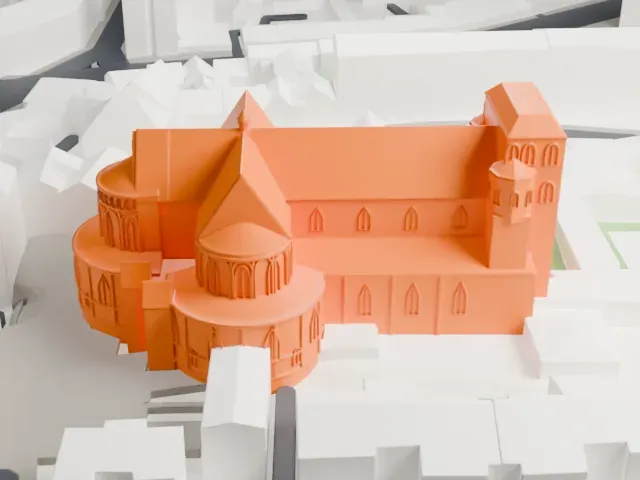 St. Maria im Kapitol model, North view