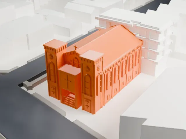 St. Mark Coptic Orthodox Church, Jersey City model, East view