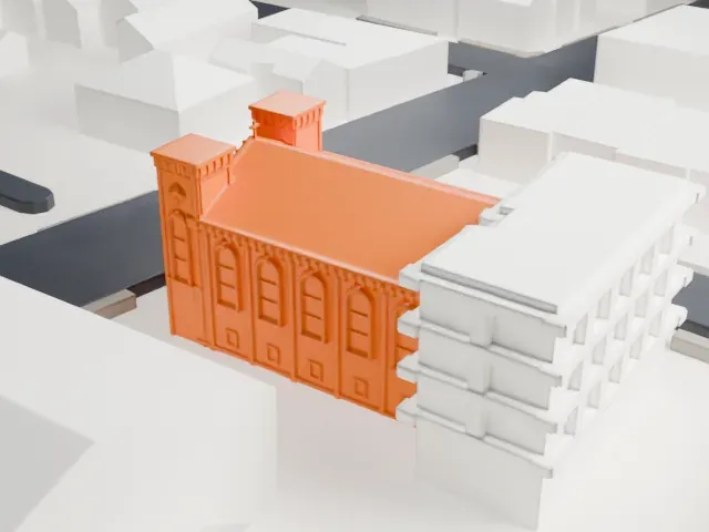 St. Mark Coptic Orthodox Church, Jersey City model, North view